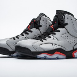 Air Jordan 6 Retro "Reflections of a Champion" 3M Reflective Infrared Argent/Noir CI4072-001 Homme