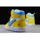 Air Jordan 1 High SpongeBob Yellow/Blue 556298-002 Men Women