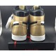 Air Jordan 1 Gold Toe Noir/Blanc-Or Métallique 861428-007 Pour Homme