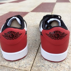 Air Jordan 1 Low Black Toe White/Black-Gym Red For Men