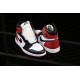 Air Jordan 1 Retro High OG Black Toe White/Varsity Red/Black 555088-125 For Men