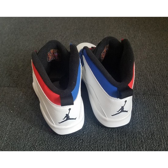 Air Jordan 10 Westbrook Olympians White/Black/University Red-Hyper Royal For Men