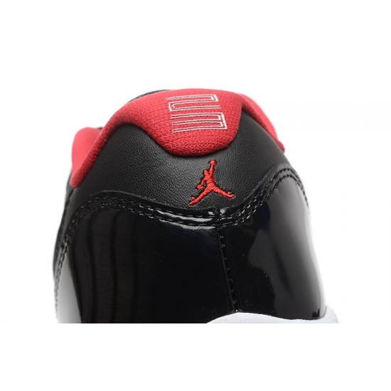 Air Jordan 11 Low Bred Black/Varsity Red-White For Men and Women