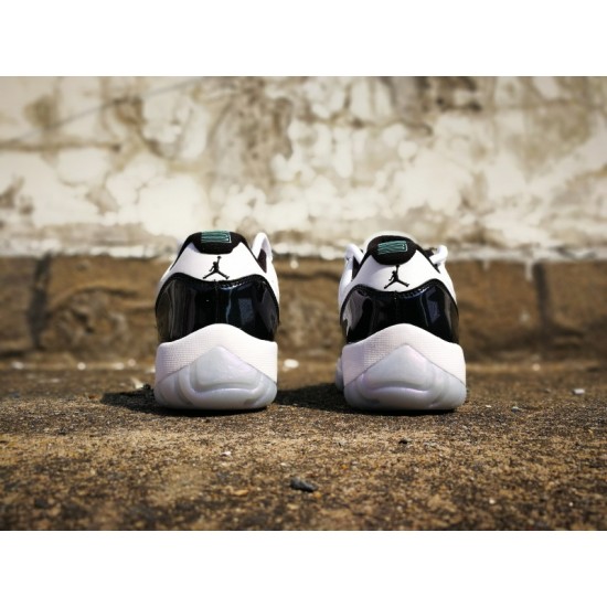 Air Jordan 11 Low Easter Iridescent White/Emerald Rise-Black For Men