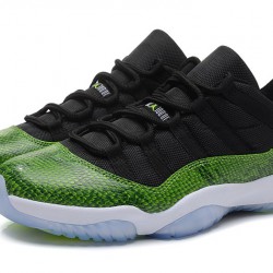 Air Jordan 11 Low "Green Snake" Black/Nightshade-White-Vlt Ice For Men and Women