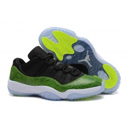 Air Jordan 11 Low "Green Snake" Black/Nightshade-White-Vlt Ice For Men and Women