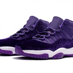 Air Jordan 11 Purple Velvet/White-Gold For Men and Women