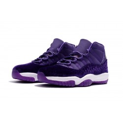 Air Jordan 11 Violet Velours/Blanc-Or Pour Homme et Femme