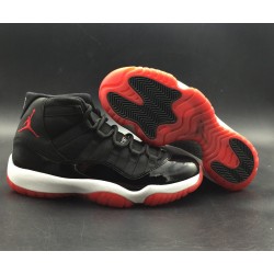 Air Jordan 11 Retro 'Bred' Black/Varsity Red-White 378037-010 For Men and Women