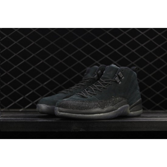 Air Jordan 12 OVO Black/Black-Metallic Gold For Men