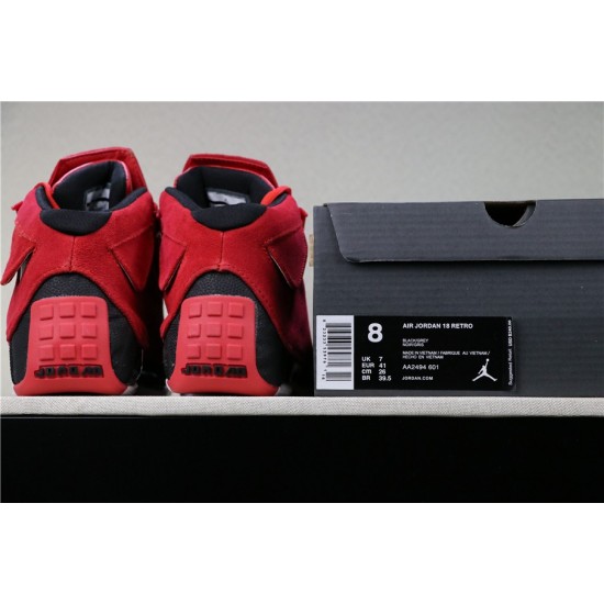 Air Jordan 18 Toro Gym Red/Black AA2494-601 For Men