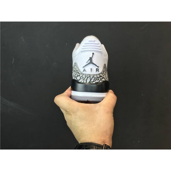 Air Jordan 3 (III) Retro White Cement White / Fire Red-Cement Grey For Men