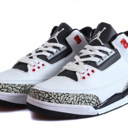 Air Jordan 3 Retro "infravermelho 23" branco/lobo preto cinza-infravermelho 23 para homens