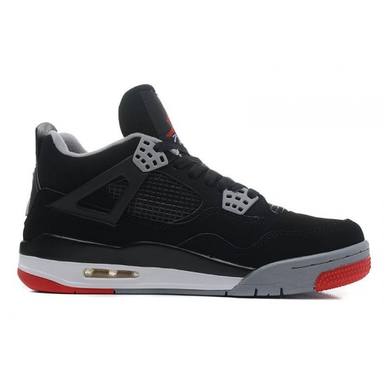 Air Jordan 4 Bred 2017 Black/Cement Grey-Fire Red For Men and Women