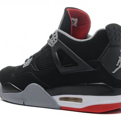 Air Jordan 4 "Bred 2017" Black/Cement Grey-Fire Red For Men and Women