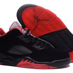 Air Jordan 5 Low "Alternate '90" Black/Gym Red-Metallic Hematite For Men