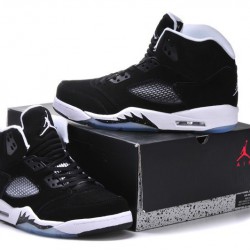 Air Jordan 5 (V) retrô "Oreo" preto/frio cinza-branco para homens