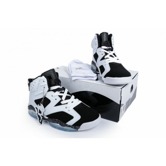 Air Jordan 6 Retro Oreo White/Black-Speckle 384664-101 For Men