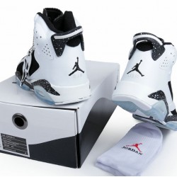 Air Jordan 6 Retro 'Oreo' White/Black-Speckle 384664-101 For Men