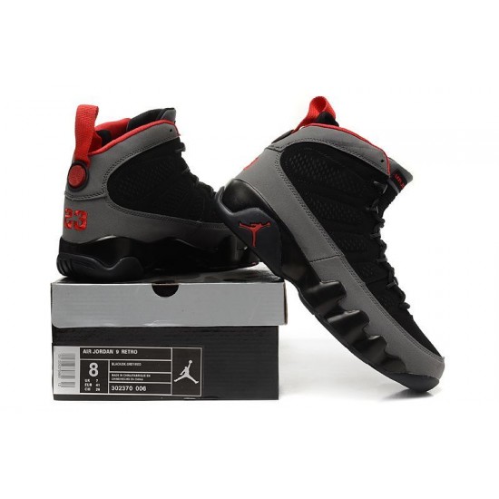 Air Jordan 9 Retro Charcoal Black/Dark Charcoal-True Red For Men