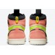 Air Jordan 1 High Switch crème/perzik-neon-zwart schoenen CW6576-800 voor heren en dames