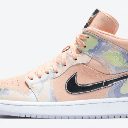 Air Jordan 1 Mid SE WMNS "P(Her)spective" Washed Coral/Chrome-Light Whistle CW6008-600 para hombres y mujeres